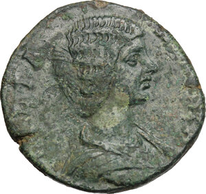 obverse: Julia Domna (died 217 AD).. AE Sestertius, struck under Septimius Severus, 193-196 AD