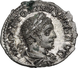 obverse: Elagabalus (218-222).. AR Denarius, Rome mint, 222 AD