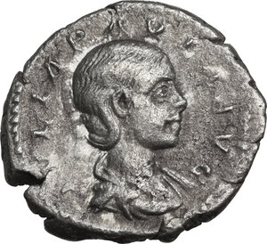 obverse: Julia Paula, first wife of Elagabalus (218-222).. AR Denarius