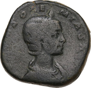 obverse: Julia Soemias, mother of Elagabalus (died 222 AD).. AE Sestertius