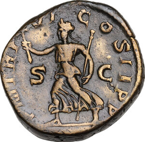 reverse: Severus Alexander (222-235).. AE Sestertius, 227 AD