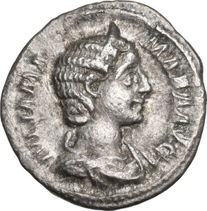 obverse: Julia Mamaea, mother of Severus Alexander (died 235 AD).. AR Denarius, 225-235