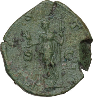 reverse: Julia Mamaea, mother of Severus Alexander (died 235 AD).. AE Sestertius, Rome mint
