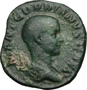 obverse: Gordian III as Caesar (April-June 238 AD).. AE Sestertius, 1st emission of Balbinus and Pupienus, 238 AD