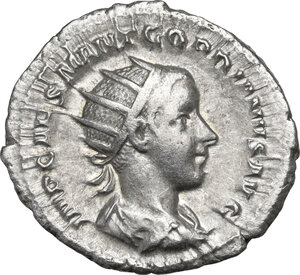 obverse: Gordian III (238-244).. AR Antoninianus, 238-239. Antioch mint
