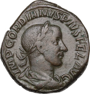obverse: Gordian III (238-244). AE Sestertius, 242 AD.F