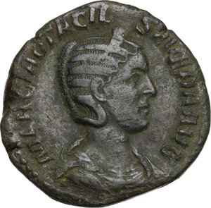 obverse: Otacilia Severa, wife of Philip I (244-249).. AE Sestertius, 245 AD
