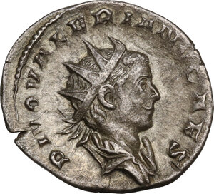 obverse: Divus Valerian II (died 258 AD).. AR Antoninianus, c. 258-259 AD. Colonia Agrippensis (Cologne) mint