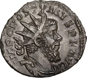 obverse: Postumus (259-268).. AR Antoninianus, c. 262 AD. Treveri (Trier) mint
