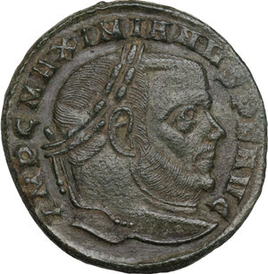 obverse: Maximian (286-310).. AE Follis, Aquileia mint, 307 AD