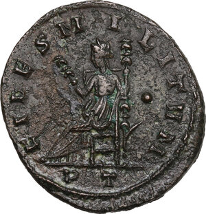 reverse: Galerius (305-311).. AE Follis, Ticinum mint, 305 AD