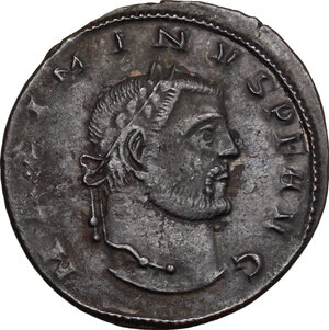obverse: Maximinus II Daia (308-313).. AE Follis, Thessalonica mint, 312 AD