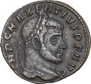 obverse: Maxentius (306-312).. AE Follis, 308-310. Rome mint