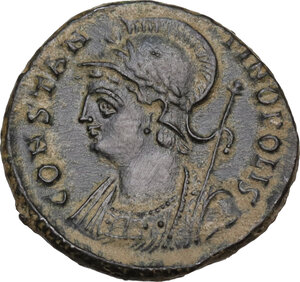 obverse: Constantine I (307-337). Commemorative series.. AE Follis. Antioch mint, 335-337 AD