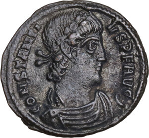 obverse: Constantius II (337-361).. AE 17 mm, 347-348. Thessalonica mint