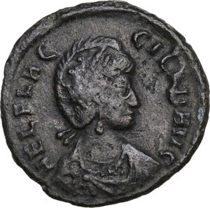 obverse: Aelia Flaccilla, first wife of Theodosius I (died 386 AD).. AE Follis, Cyzicus mint, 383-388