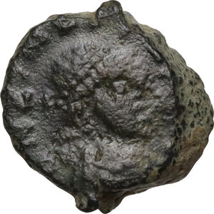 obverse: Zeno (474-491).. AE Nummus, Thessalonica mint