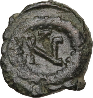 reverse: Zeno (474-491).. AE Nummus, Thessalonica mint