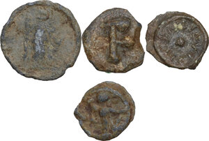 reverse: The Roman Empire.. Multiple lot of four (4) unclassified PB Tesserae