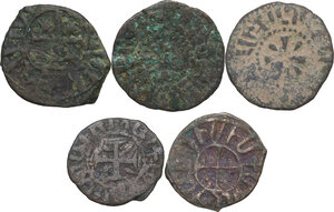 obverse: Multiple lot of five (5) unclassified medieval armenian coins