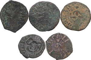 reverse: Multiple lot of five (5) unclassified medieval armenian coins