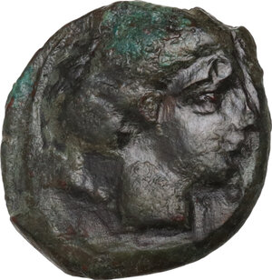 obverse: Syracuse.  Second Democracy (466-405 BC).. AE Tetras, c. 435-415 BC