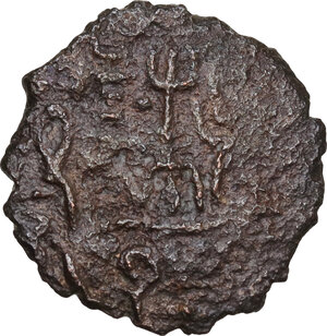 obverse: Mongols, Golden Horde, temp. Batu / Berke (624-665 AH / 1227-1267 AD). . AE Pul, Bulghar mint, Struck ca. 650 AH