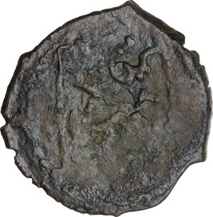 reverse: Mongols, Golden Horde, temp. Batu / Berke (624-665 AH / 1227-1267 AD). . AE Pul, Bulghar mint, Struck ca. 650 AH