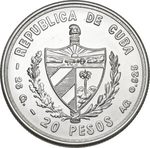 obverse: Cuba. AR 20 Pesos 1979. Issued for the non-aligned Nations conference