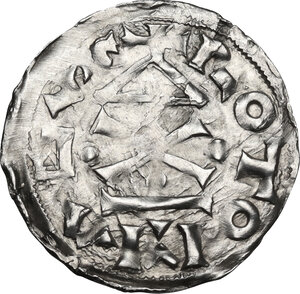 reverse: France.  Richard I Sans Peur (the Fearless) (943-996).. AR Denier, Rouen mint, Normandy, church-type