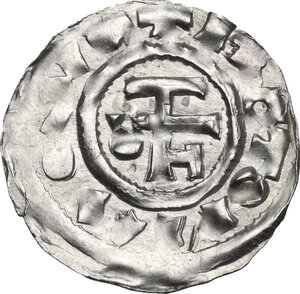 reverse: France.  Richard I Sans Peur (the Fearless) (943-996).. AR Denier, Rouen mint, Normandy, monogram-type