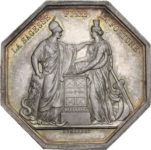 obverse: France. Jeton, Banque de France. AN. VIII (1800)
