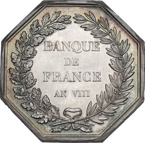 reverse: France. Jeton, Banque de France. AN. VIII (1800)