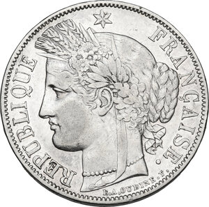 obverse: France.   Second Republic (1848-1851).. AR 5 Francs 1851 A, Paris mint