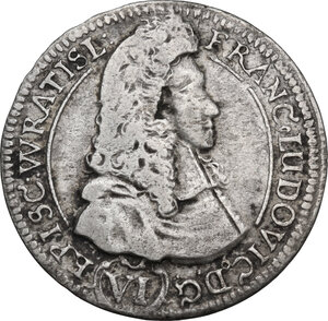 obverse: Germany.  Franz Ludwig von Pfalz-Neuburg (1683-1732). 6 Kreuzer 1693, Breslau mint