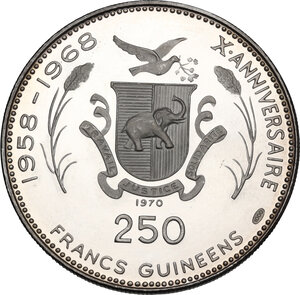 reverse: Guinea. AR 50 Francs 1970. 