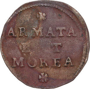 reverse: Italy.. AE Gazzetta, 1688-1691. For the armed forces and the Morea under Venetian rule