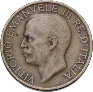 obverse: Italy .  House of Savoy. Vittorio Emanuele III (1900-1943). AE 10 centesimi 1919