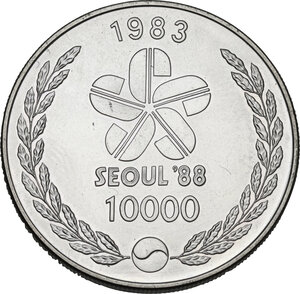 reverse: Korea.   . AR 10.000 Won 1988. 