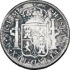reverse: Mexico.  Carlos IV (1788-1808).. AR 8 Reales 1795 FM, Mexico City