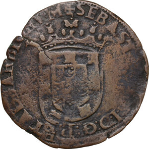 obverse: Portugal.  Sebastian I (1554-1578).. AE 5 Reis