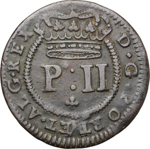 obverse: Portugal.  Pedro II (1683-1706). AE 3 Réis 1699