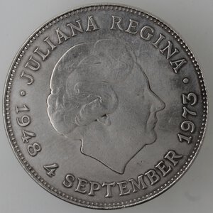obverse: Olanda. Giuliana. 1948-1980. 10 Gulden 1973. Ag. 720. 