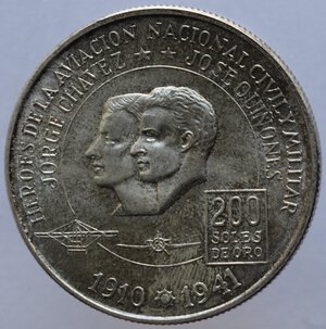 reverse: Peru. 200 Soles 1975. Ag.