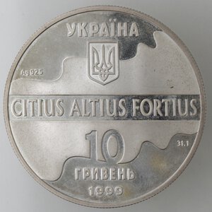 obverse: Ukraina. 10 Hryven 1999. Ag. 925. 