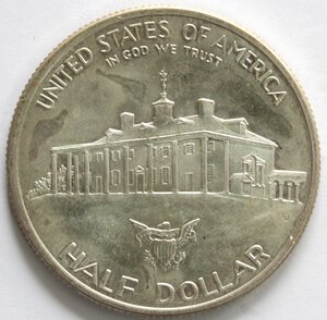 obverse: USA. Mezzo Dollaro 1982 D. Ag. Washington. 