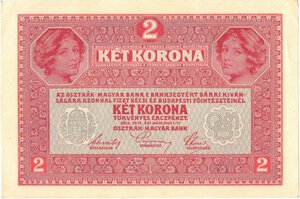 reverse: Banconote. Estere. Austria. 2 Korone 1917. 