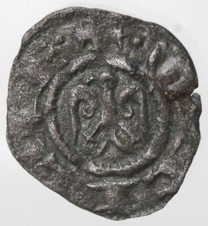 obverse: Messina o Palermo. Federico II. 1197-1250. Denaro. Mi. 