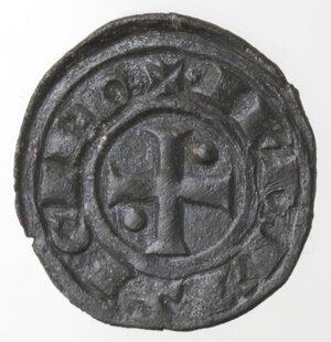 obverse: Messina. Corrado II, Corradino. 1254-1258. Denaro. Mi. 