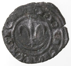 reverse: Messina o Brindisi. Carlo I d Angiò. 1266-1285. Denaro. Mi. 